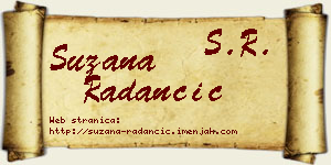 Suzana Radančić vizit kartica